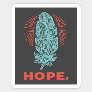 Hope Is a Feather Vintage Poet Graphic Magnet
